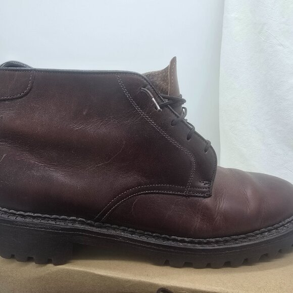 Vintage J crew Men\'s Brown Leather Oxford  Boot Lug sole US Men\'s 10 main image 4